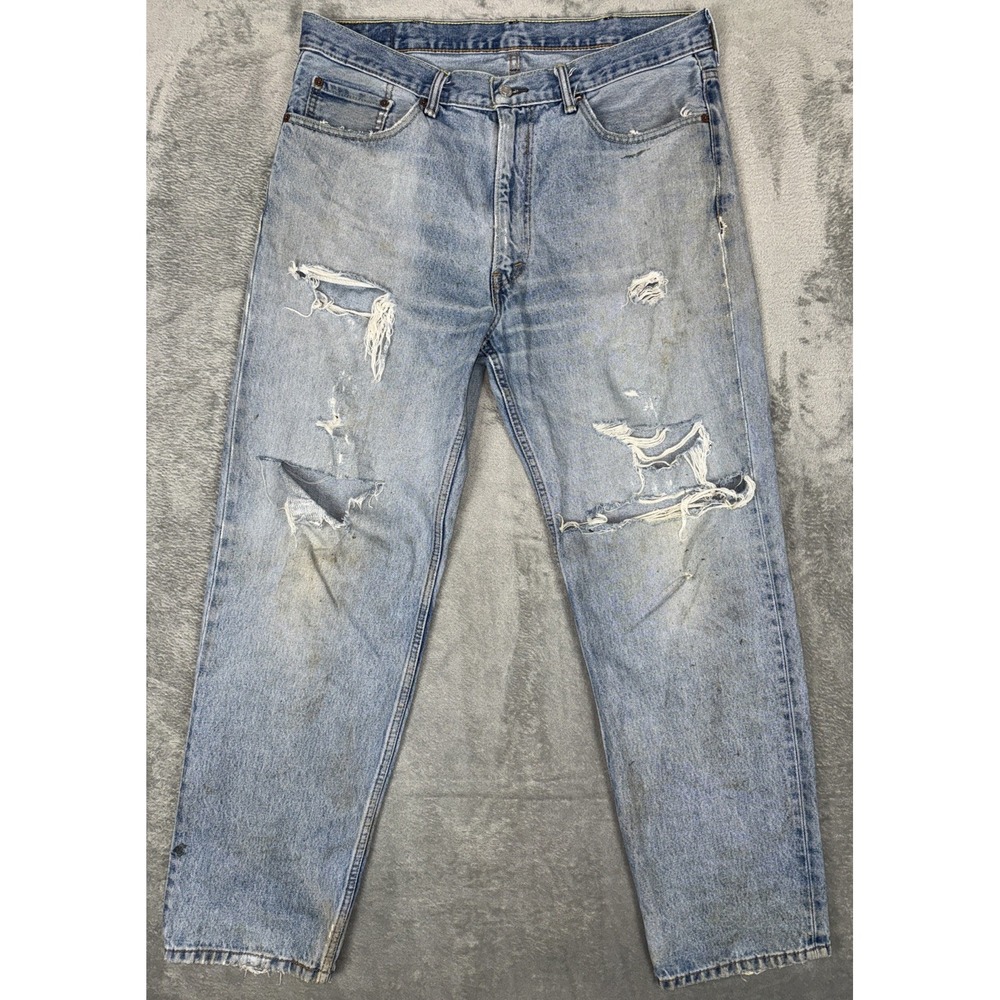 Vintage Levi's Strauss 550 Thrashed Broken In 38 x 32 Distressed Jeans Levi